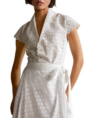 ralph lauren white eyelet blouse