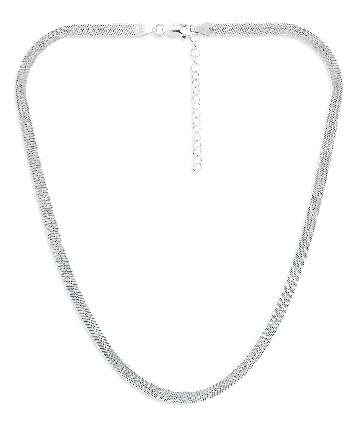 Aqua Herringbone Chain Necklace, 16 - Exclusive