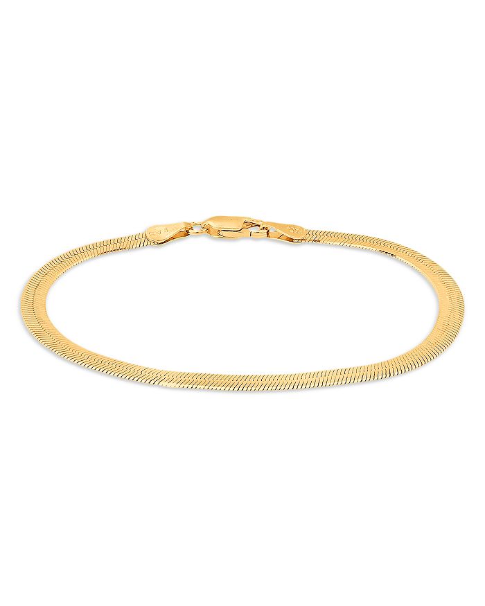 Shop Aqua Herringbone Chain Bracelet - 100% Exclusive In Gold