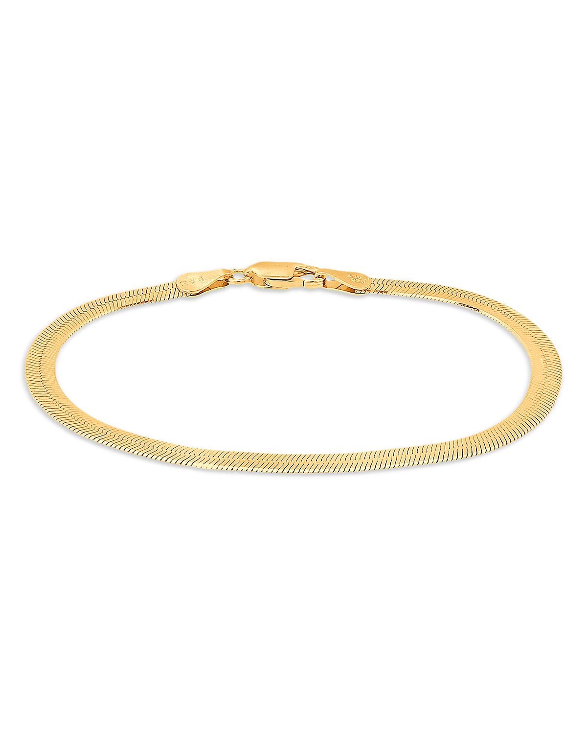 Aqua Herringbone Chain Bracelet - Exclusive