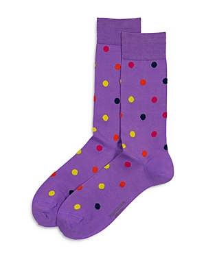 Marcoliani Multi Dot Crew Socks In Lavender