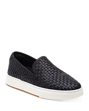 J/Slides Women's Justine Woven Leather Loafer Sneakers