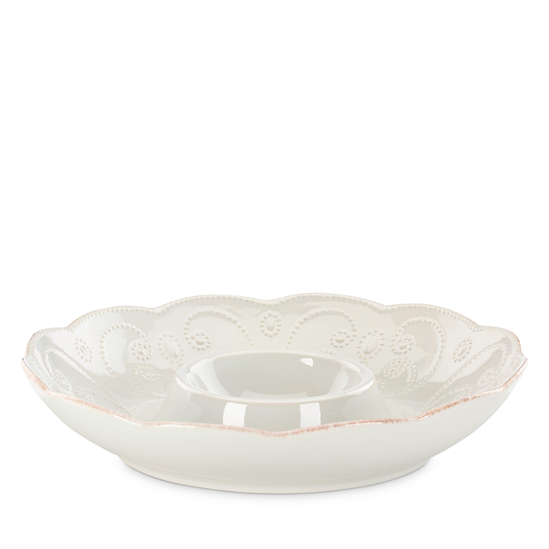 Photos - Dinner Set Lenox French Perle White Chip and Dip Tray L847560