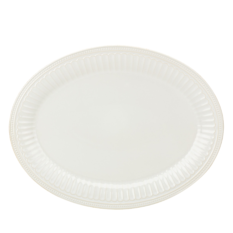 Lenox French Perle Groove 16 Oval Serving Platter