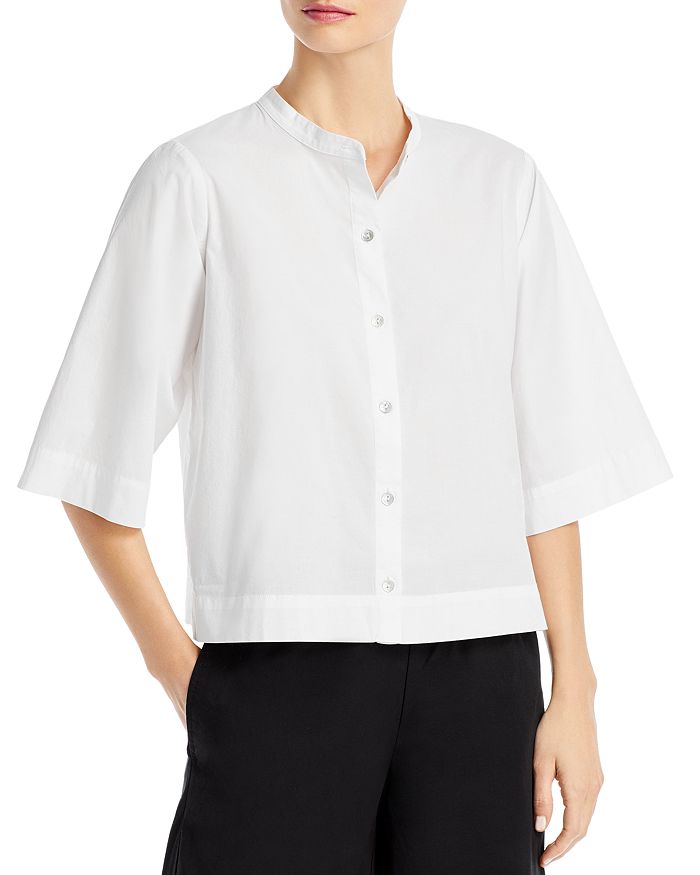 Eileen Fisher Band Collar Shirt | Bloomingdale's