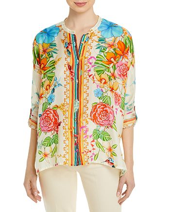 Johnny Was Sabrina Printed Button Up Top | Bloomingdale's
