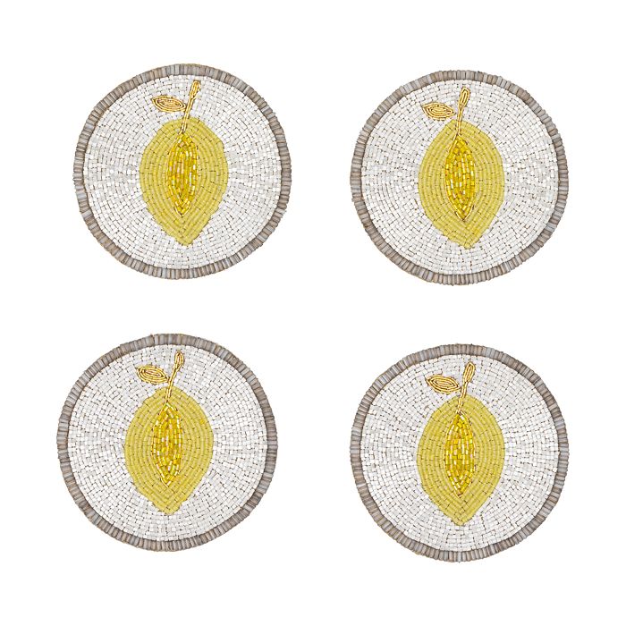 Shop Joanna Buchanan Lemon Coasters, Set Of 4 In Yellow