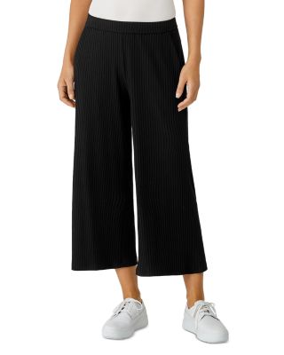 Eileen Fisher Ribbed Knit Cropped Wide 