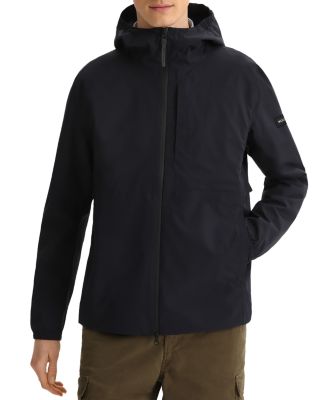 Woolrich Blue Pacific Jacket In Melton Blue