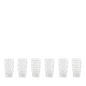 Mario Luca Giusti Acrylic Lente Acrylic Highball, Set Of 6 In Clear