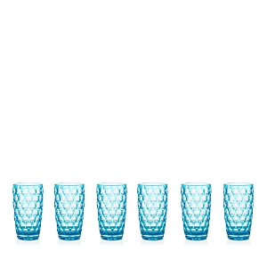 Mario Luca Giusti Acrylic Lente Acrylic Highball, Set Of 6 In Turquoise