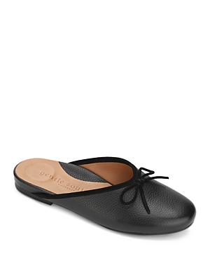 Gentle Souls By Kenneth Cole Women's Eugene Bow Leather Slide Mules In Black Leather