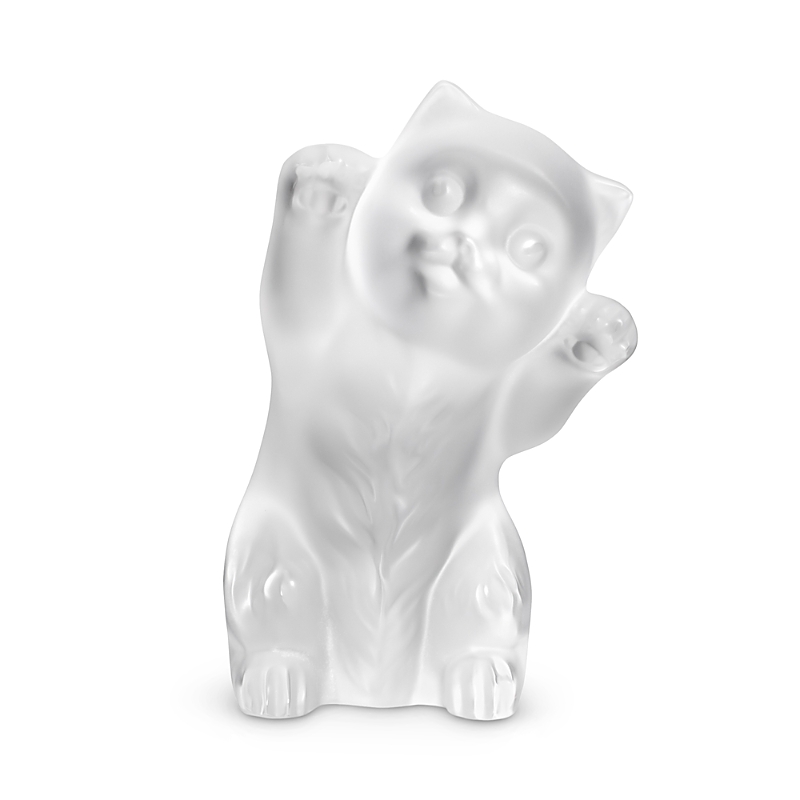 Lalique Limited Edition Crystal Kitten Clear Figure