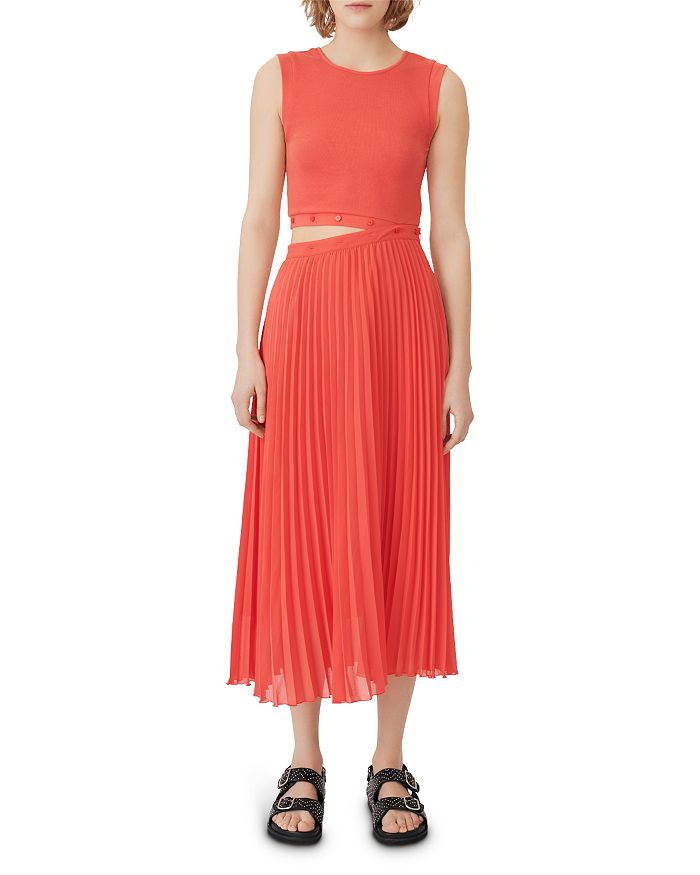 Maje Riplit Two Piece Pleated Skirt Dress | Bloomingdale's