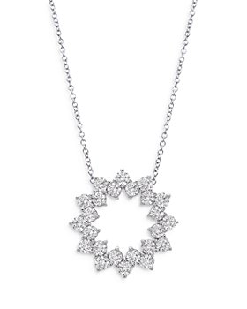 Bloomingdale's - Diamond Circle Pendant Necklace in 14K White Gold, 0.50 ct. t.w. - 100% Exclusive