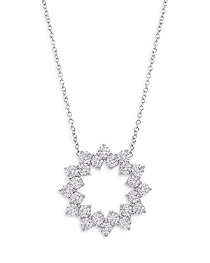 Bloomingdale's Diamond Circle Pendant Necklace in 14K White Gold, 0.50 ct. t.w. - 100% Exclusive
