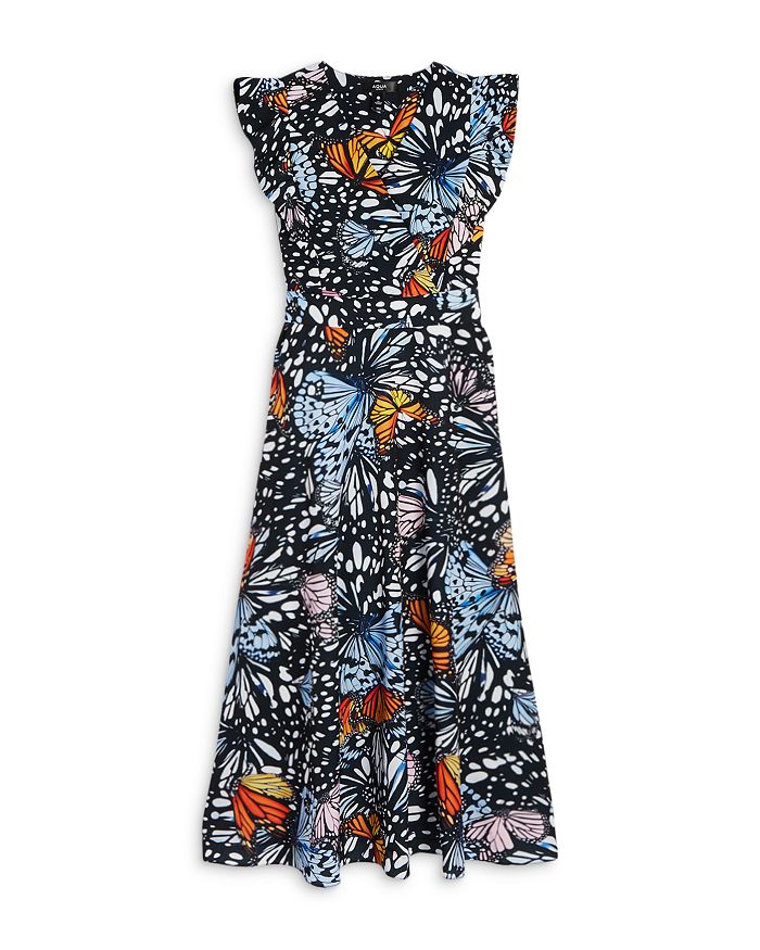 AQUA AQUA Girls' Butterfly Print Dress, Big Kid - 100% Exclusive ...