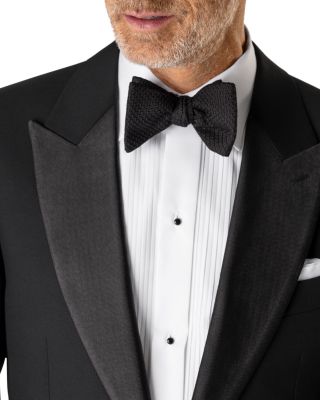 Slim Fit Long Sleeve Pleated Bib Cotton Tuxedo Shirt
