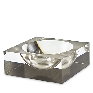 Shop Tizo Design Lucite Clear Bowl In Silver