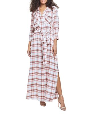 L'AGENCE Cameron Plaid Long Shirt Dress | Bloomingdale's Women