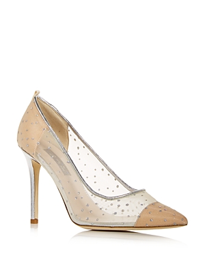 Sjp by Sarah Jessica Parker Women's Glass Glitter Embellished Pointed Toe Pumps