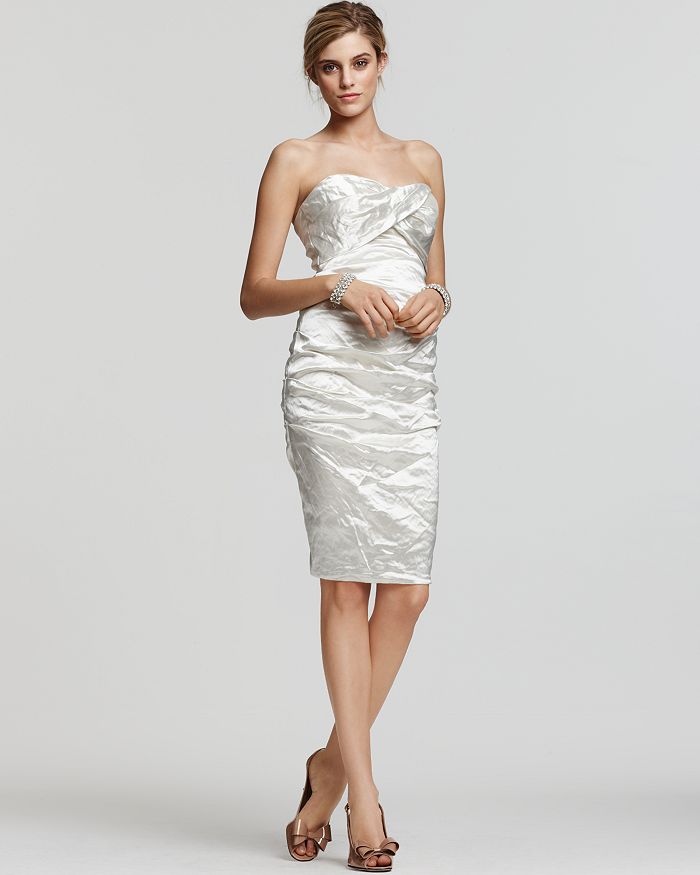 Nicole miller top metallic dress