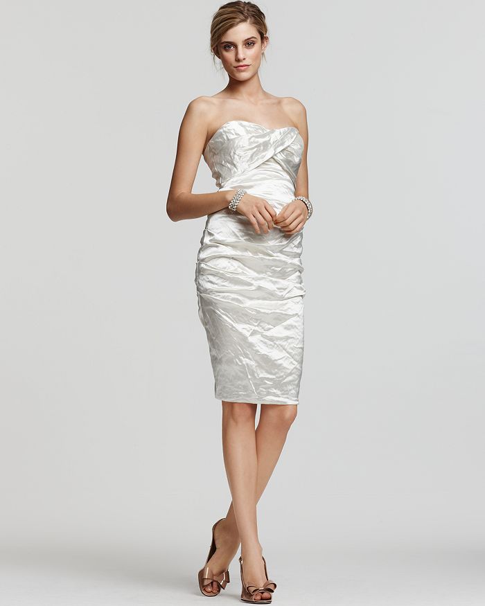 Nicole Miller New York Nicole Miller Crinkled Metallic Dress ...