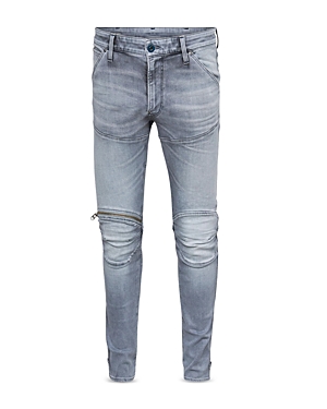 G-star Raw 5620 3D Knee-Zip Skinny Jeans in Sun Faded Glacier Gray