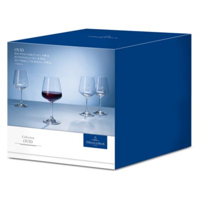 Ovid Red Wine Glasses, Set of 4