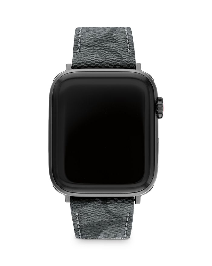Coach Apple Watch Signature Canvas Strap, 42mm & 44mm - Black
