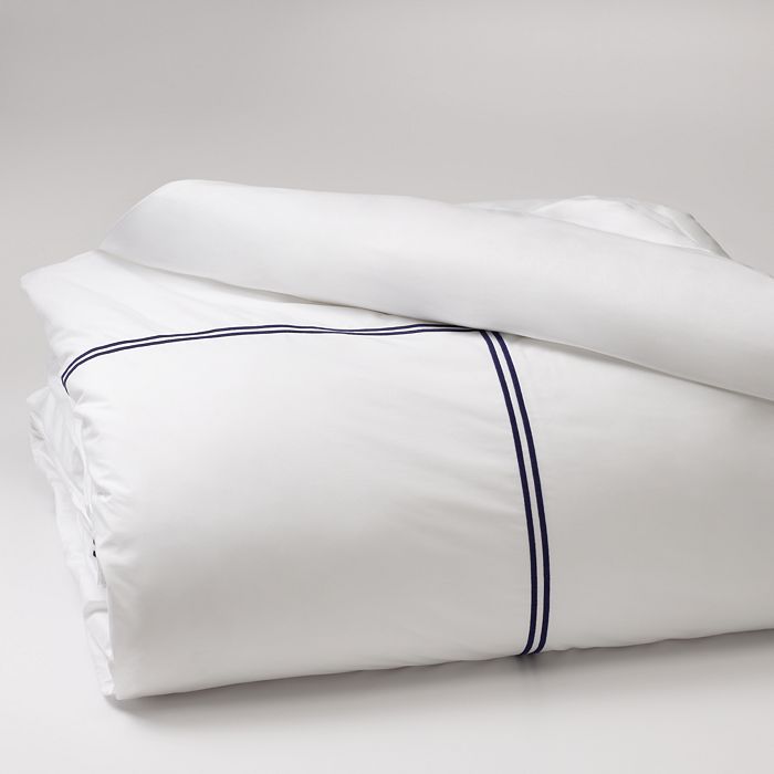Hudson Park Collection Hudson Park Italian Percale Full/queen Duvet Cover - 100% Exclusive In Marine Navy