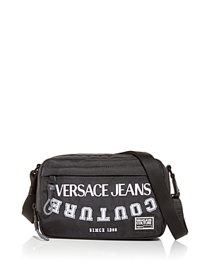 Versace Jeans Couture Logo Crossbody Bag In Black/gold