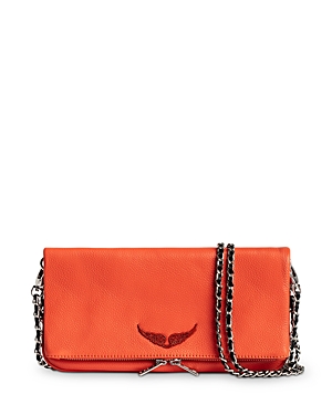 Zadig & Voltaire Shoulder Strap Clutch Bag In Red In Fougue