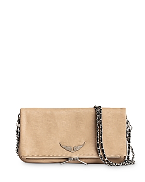 Zadig & Voltaire Rock Leather Shoulder Bag In Down