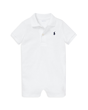 Polo Ralph Lauren Baby Boys Cotton Short Sleeved Polo Shortall In White