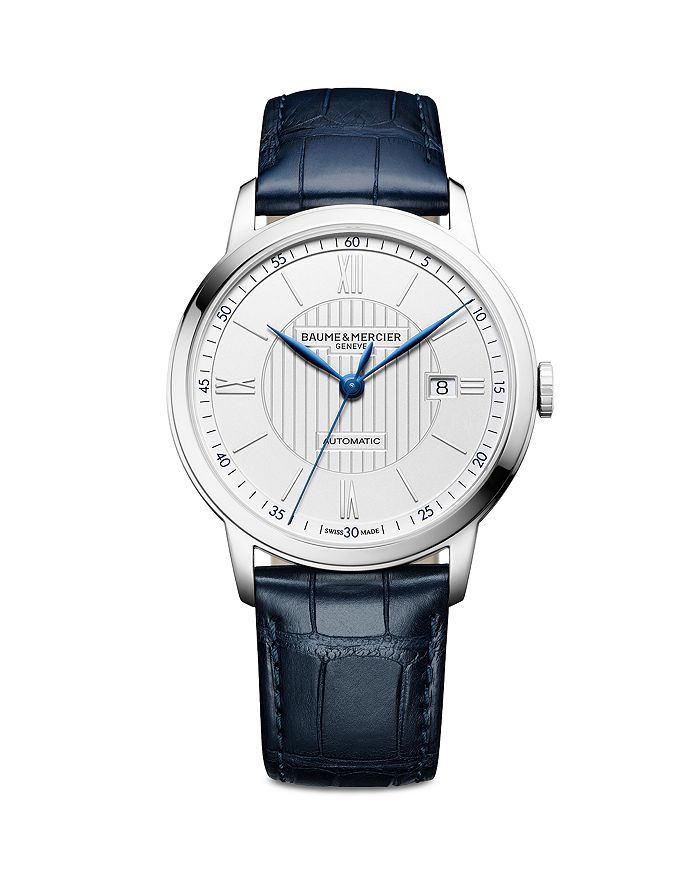 Shop Baume & Mercier Classima Watch, 42mm In White/blue