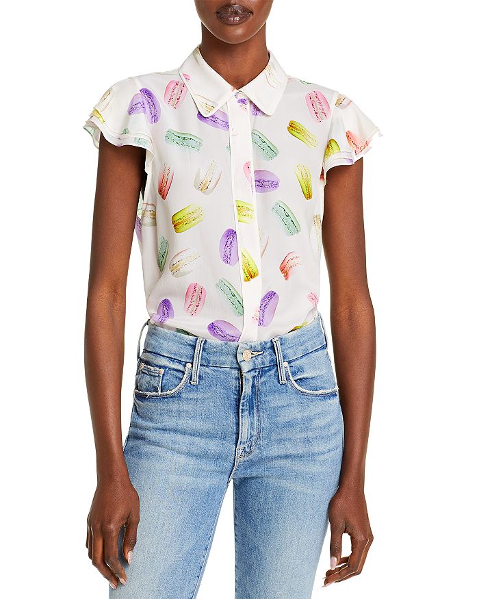 Alice and Olivia - Multicolor Macarons Silk Shirt