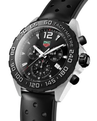 Formula 1 Quartz Men's Black Rubber Chronograph, 43mm