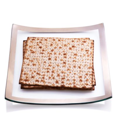 Judaica Square Matzo Plate, 10"
