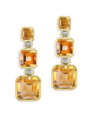 large citrine earrings