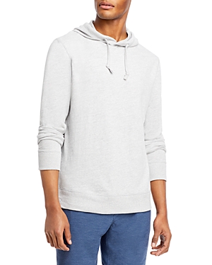 Faherty Slub Cotton Hoodie In Light Gray