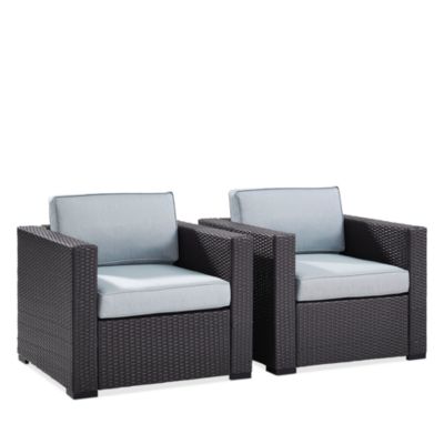 Crosley - Crescent 2 Piece Outdoor Wicker Chair Set