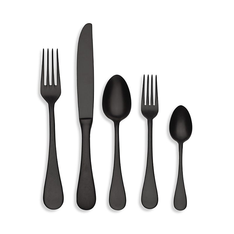 Mepra Vintage Champagne 5-piece Flatware Setting In Nero