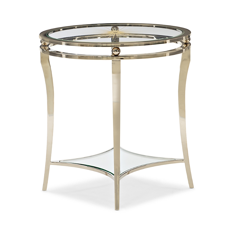 Caracole Rising Star Accent Table In Whisper Of Gold