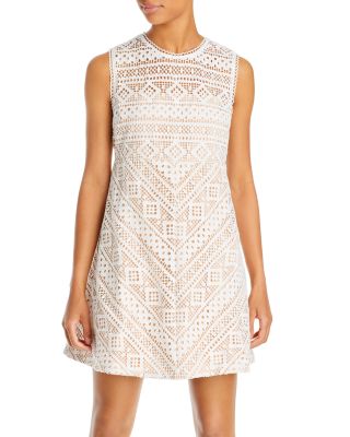 Endless Rose Geometric Lace Mini Dress | Bloomingdale's