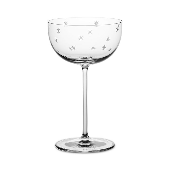 Richard Brendon Cocktail Collection Star Cut Coupe Glass, Set of 2