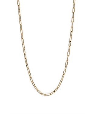 Shop Roberto Coin 18k Yellow Gold Polished & Textured Paperclip Link Chain Necklace, 17