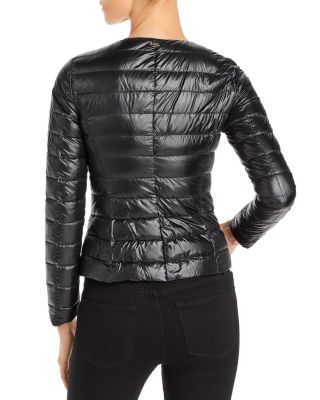 black puffa coat