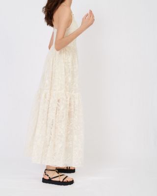 open lace back dress Maje