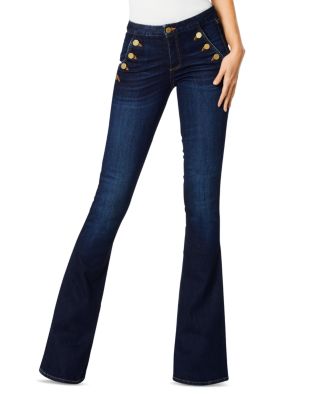 Helena High Rise Flare Jeans in Dark Rinse